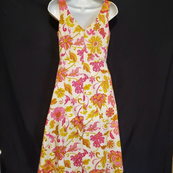 BODEN Floral Sleeveless Dress 10 R - Picture 4 of 8